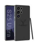 Premium Moose Pattern Leather Case with Soft Edge for Samsung Galaxy S25 Ultra