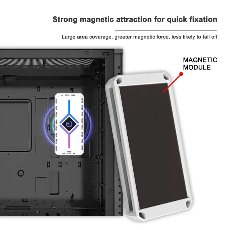 Power Train Z-H8 V2 ARGB & PWM Fan Hub Splitter with Remote Control
