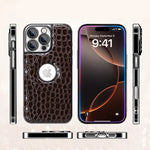 Luxury Crocodile Pearl Textured MagSafe Case for iPhone 15 Series