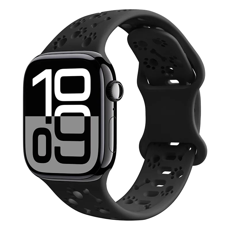 Engraved Silicone Sport Strap for Apple Watch