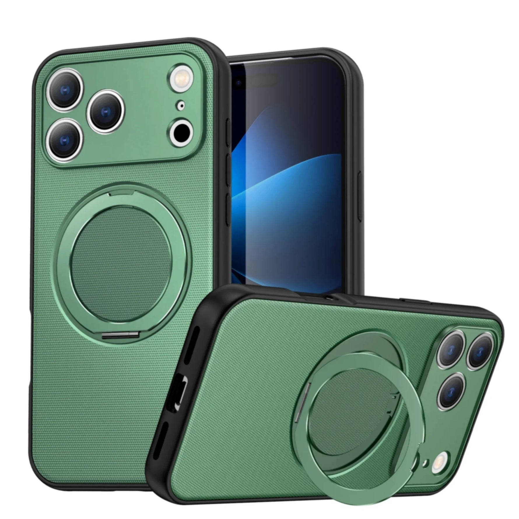Protective MagSafe Armor Case with Ring Holder for iPhone 17 Series