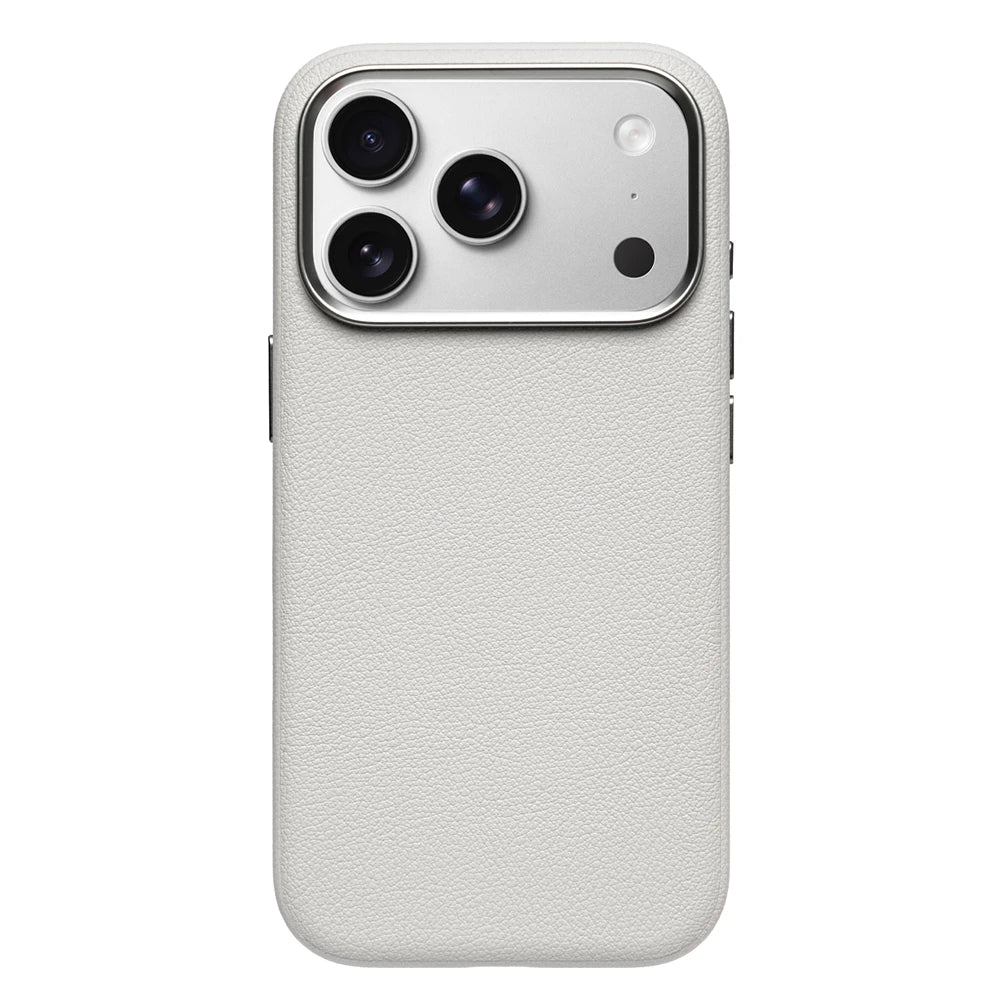 Textured Leather MagSafe Case with Raised Camera Lens Protection for iPhone 18 Series