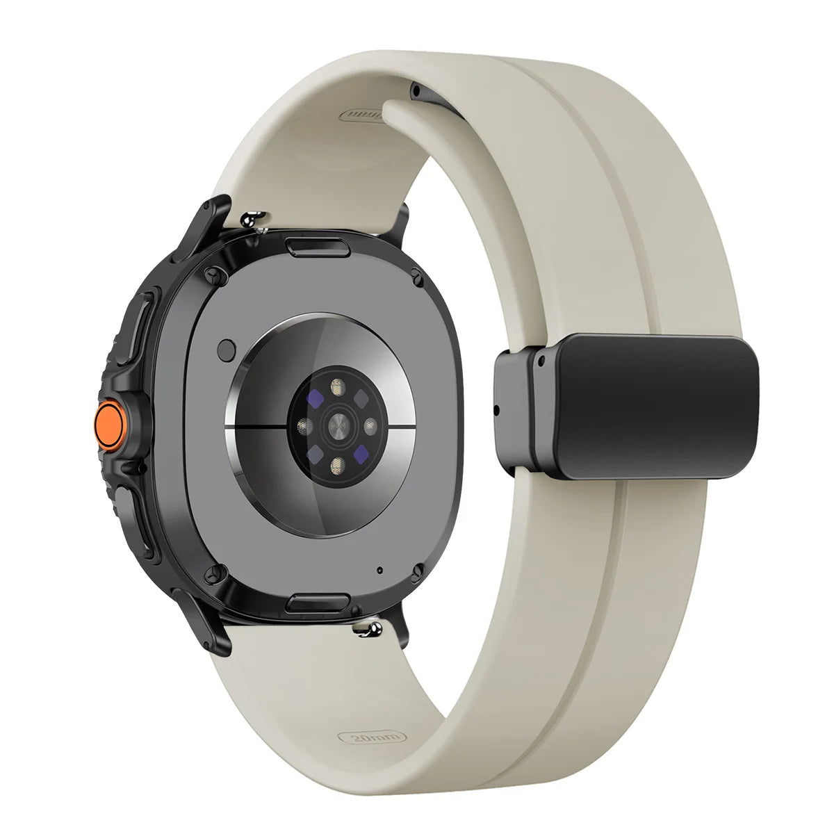 Silicone Magnetic Buckle Strap for Samsung Galaxy Watch 8 /  Galaxy Watch 8 Classic