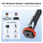 K&F Concept Adjustable Magnetic Phone Mount for Camera Cold Shoe