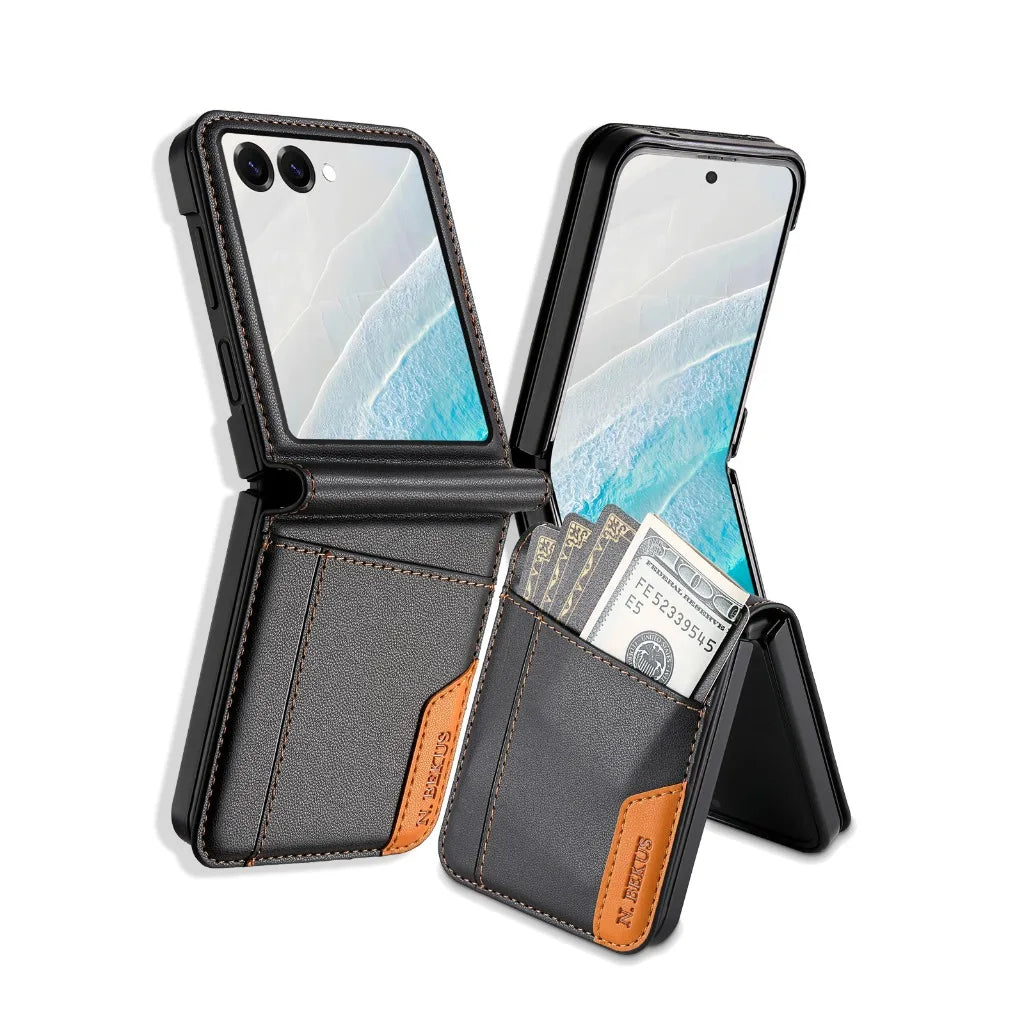 Samsung Galaxy Z Flip 7 Leather Wallet Case