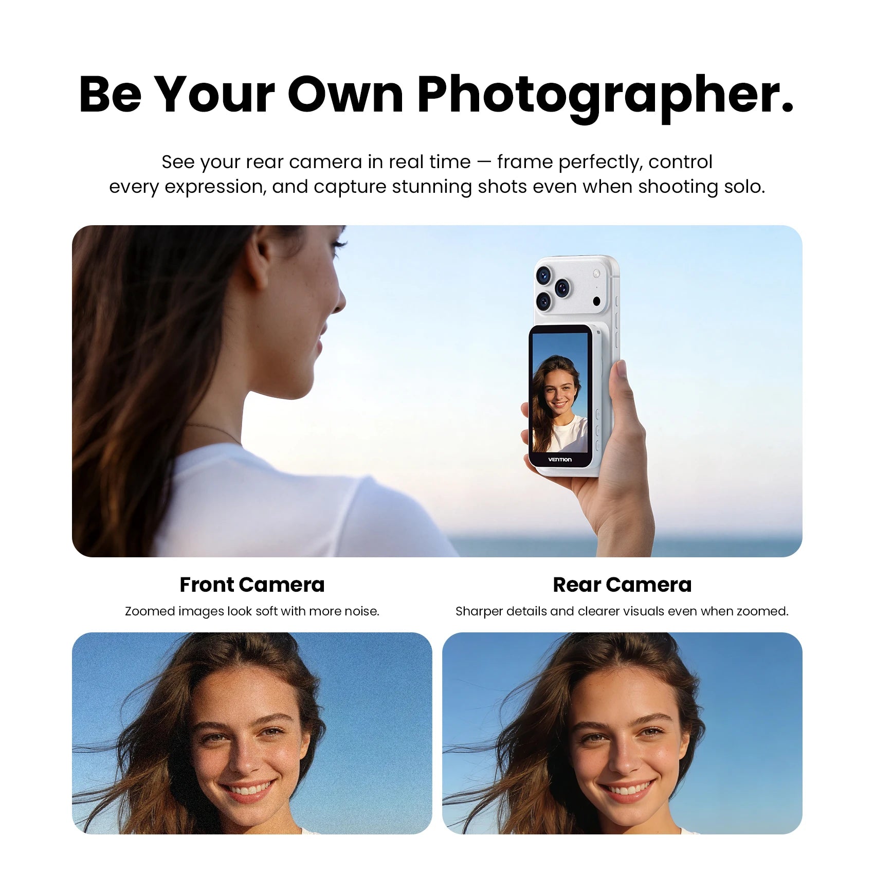 Vention Magnetic Rear Camera Selfie Screen Monitor