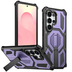 Shockproof Magnetic Kickstand Case with Triple Shield Protection for Samsung Galaxy S25 Series