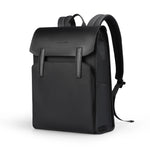 Black backpack on a white background