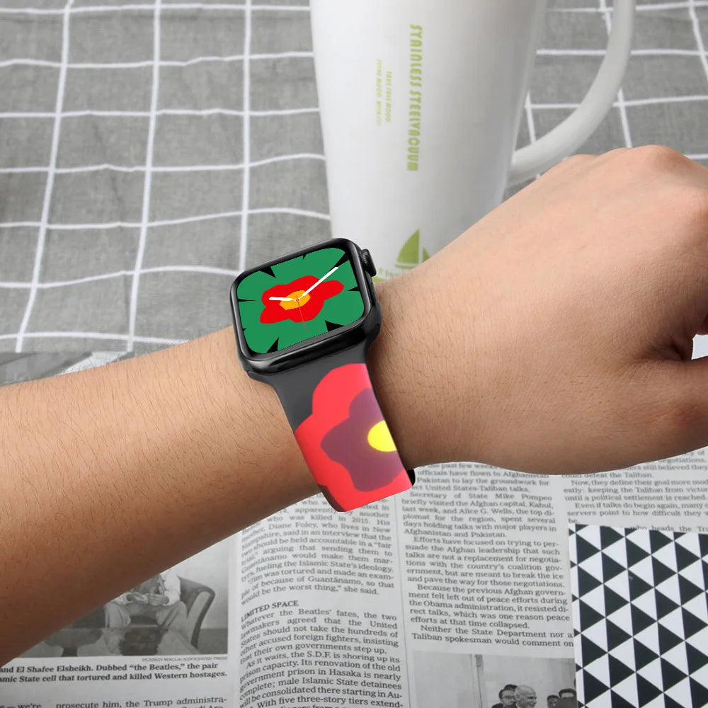Printed Silicone Strap for Apple Watch