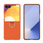 Elegant Matte PC Phone Case with Ring Holder for Samsung Galaxy Z Flip 7