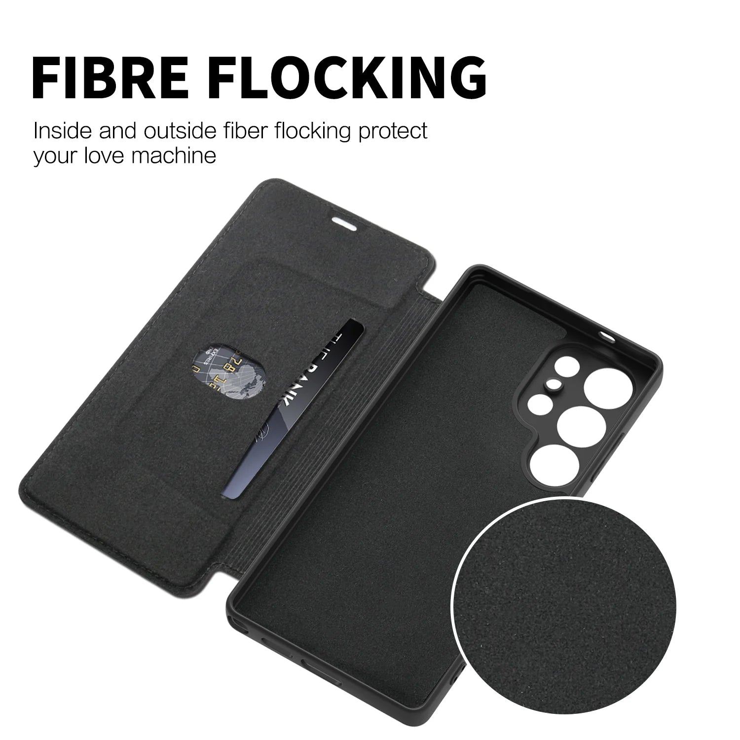 Flip Liquid Silicone Case with Card Slot for Samsung Galaxy S24 Series