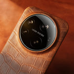 Genuine Leather Bumper Case with Raised Camera Ring for Xiaomi 17 Series