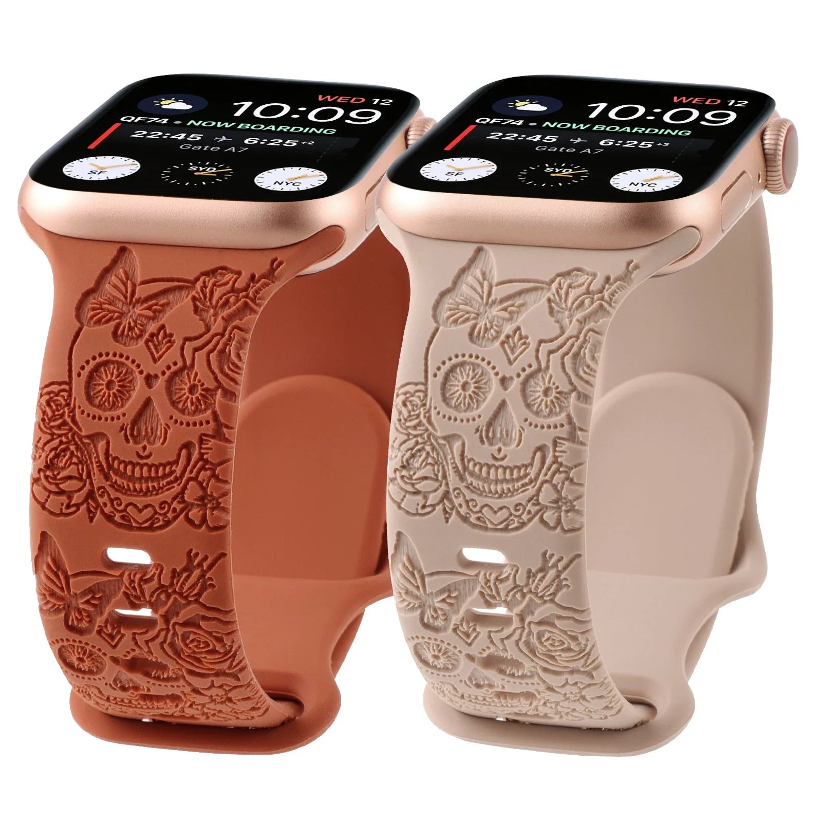 Skull Engraved Silicone Band for Apple Watch