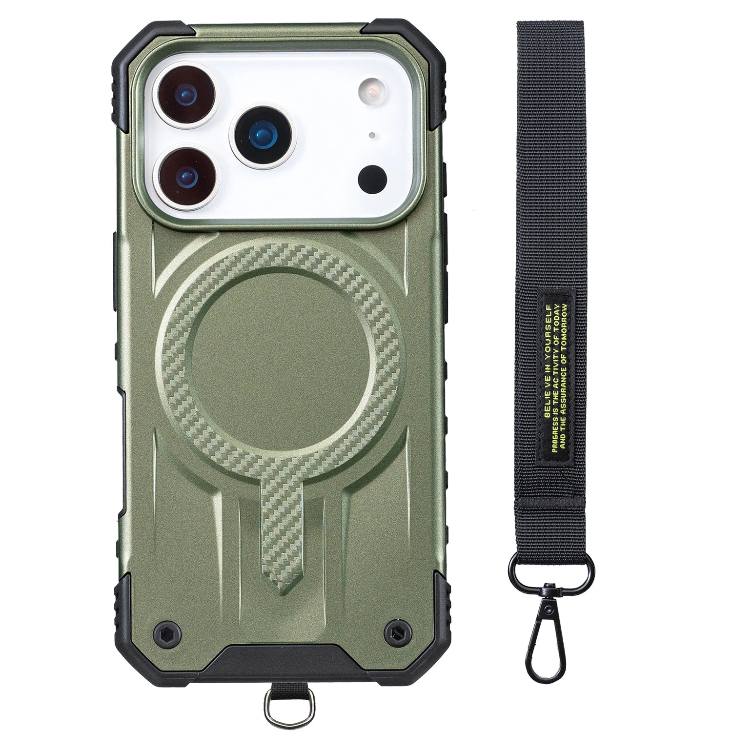 Shockproof MagSafe Case with Hand Strap for iPhone 17 Series