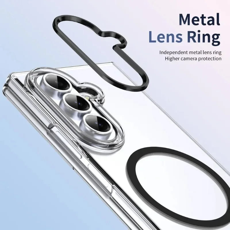 Samsung Galaxy Z Fold 6 Protective Magnetic Case with HD Glass Front Film