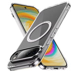 Google Pixel 10 Series Transparent Magnetic Case with Metal Buttons