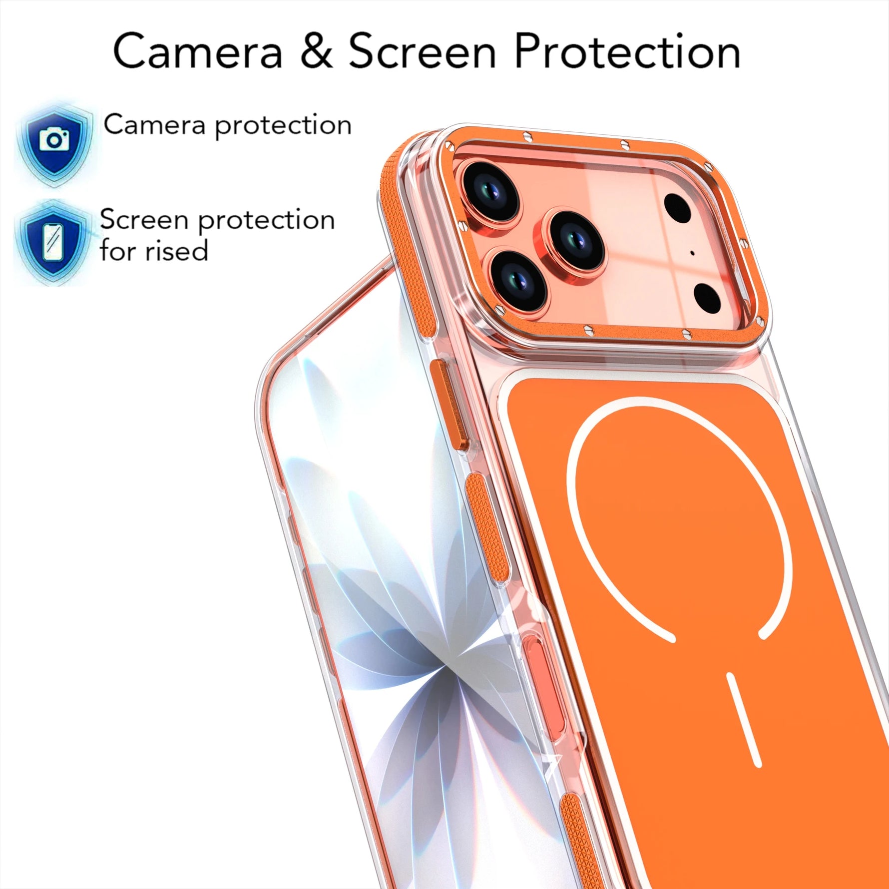 Luxury Two-Tone Border Clear MagSafe Case for iPhone 17 Series