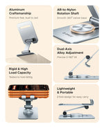 Aluminum 360° Dual-Axis Folding Phone Holder