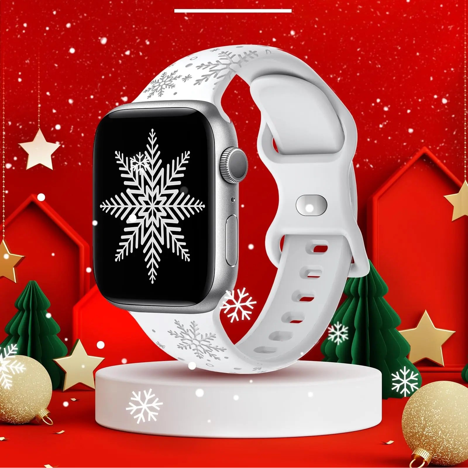 Christmas Snowflake Silicone Band for Apple Watch