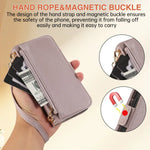 Crossbody Leather Wallet Phone Case with Card Holder for iPhone 16 Series