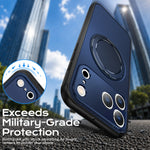 Protective MagSafe Armor Case with Ring Holder for iPhone 17 Series
