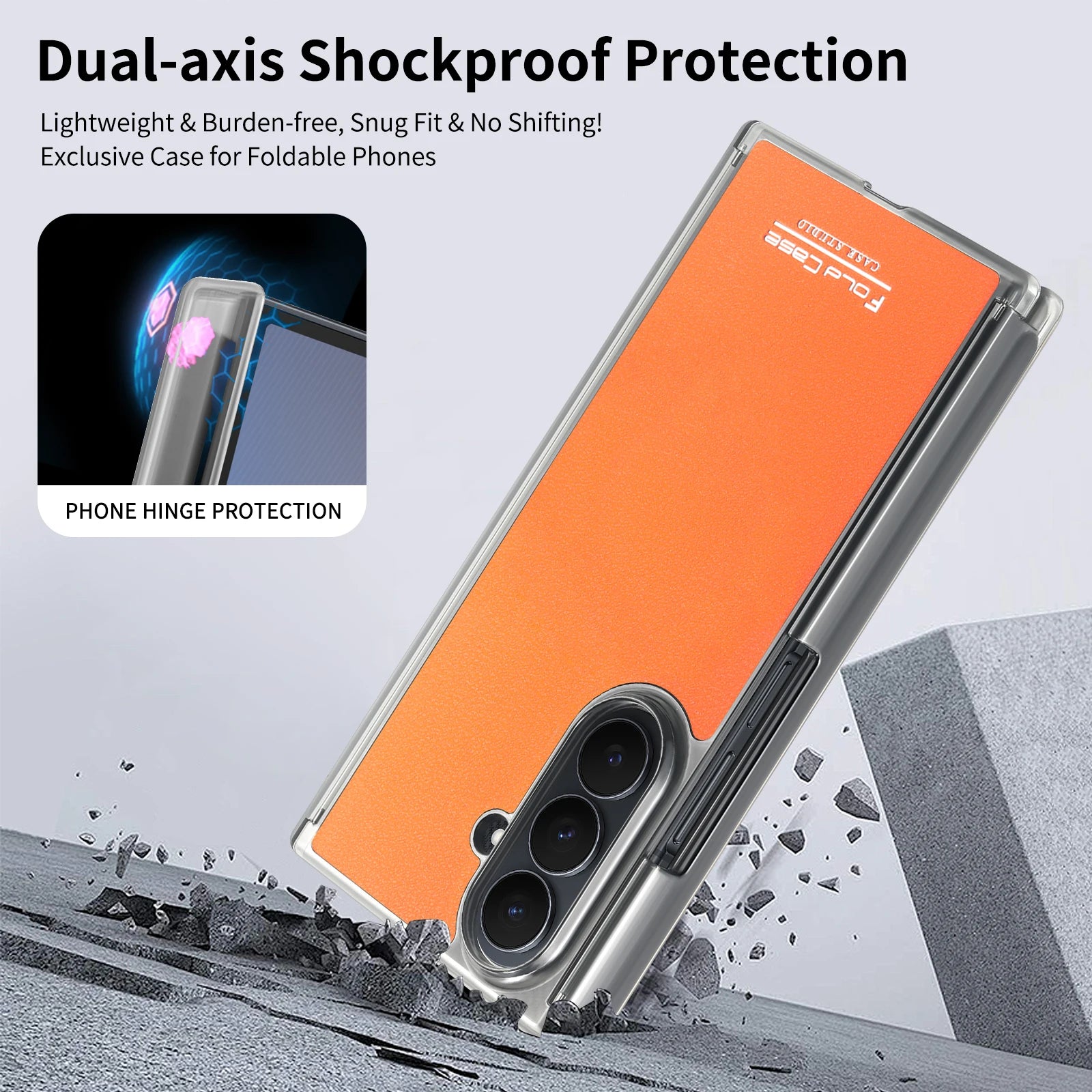 Slim Magnetic Lychee Grain Case for Samsung Galaxy Z TriFold