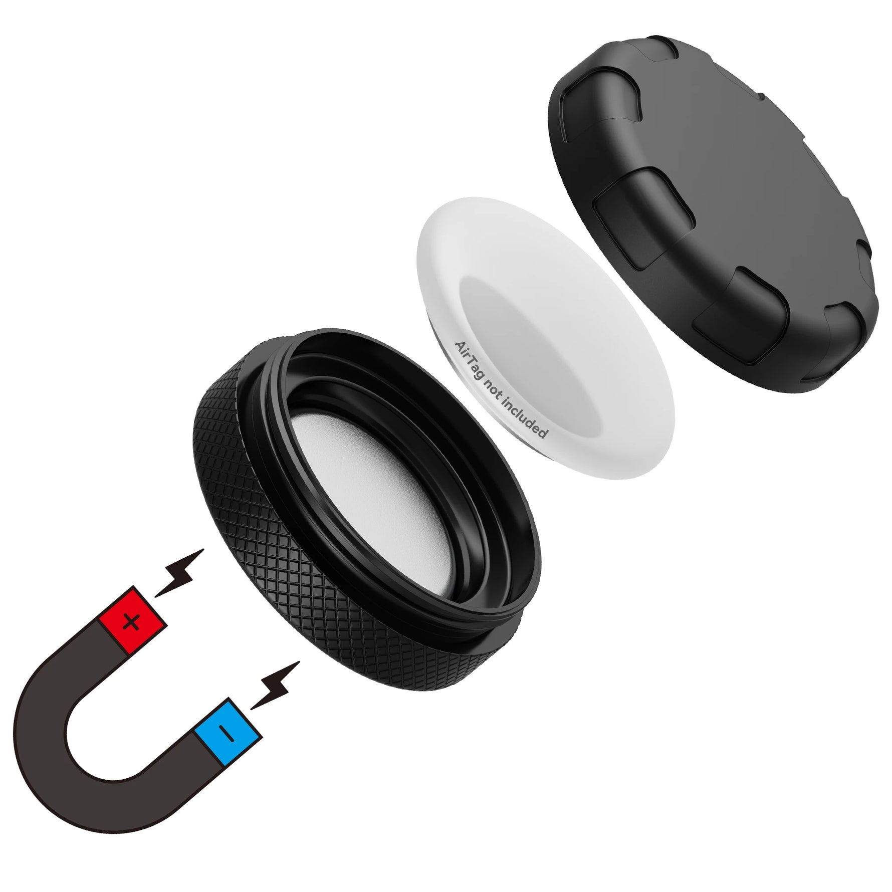 Waterproof Magnetic AirTag Holder with Strong Neodymium Mount