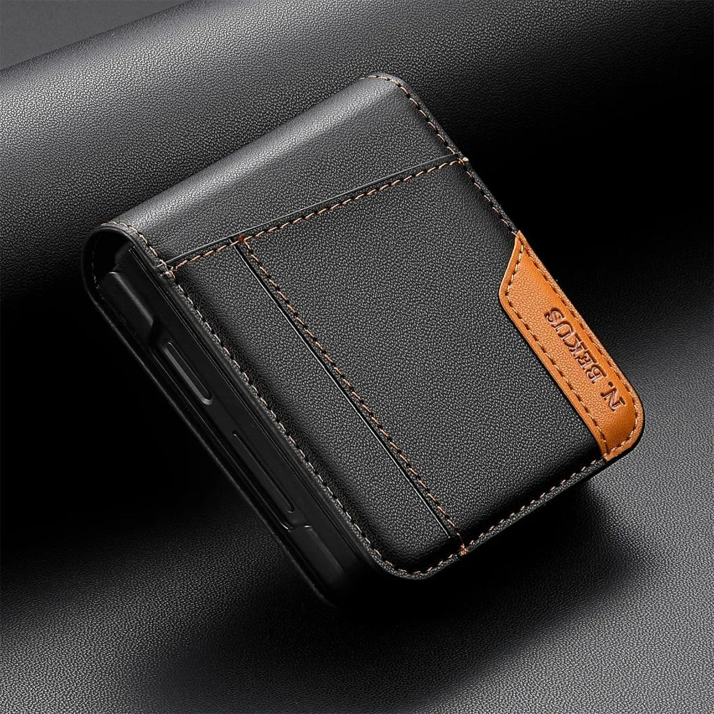 Samsung Galaxy Z Flip 7 Leather Wallet Case