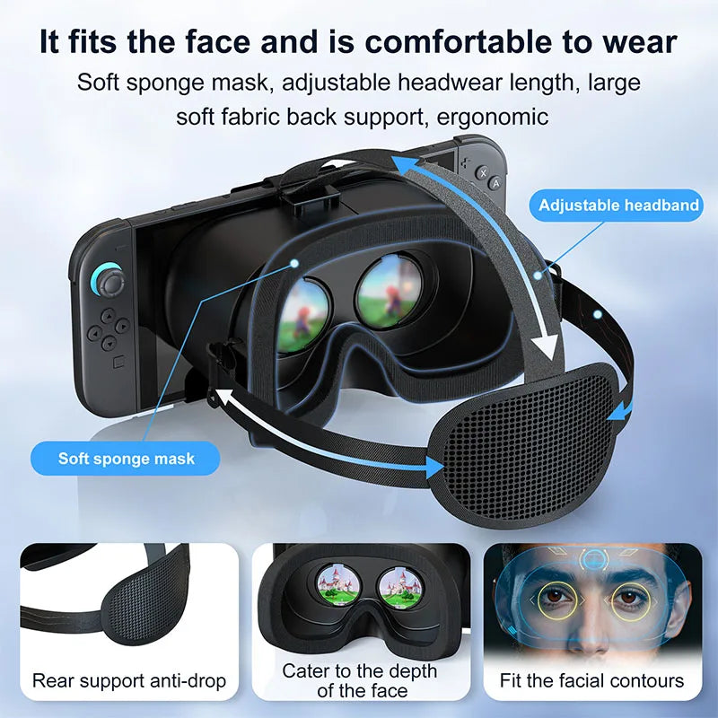 High-Definition 3D VR Eye Mask for  Nintendo Switch 2 Console
