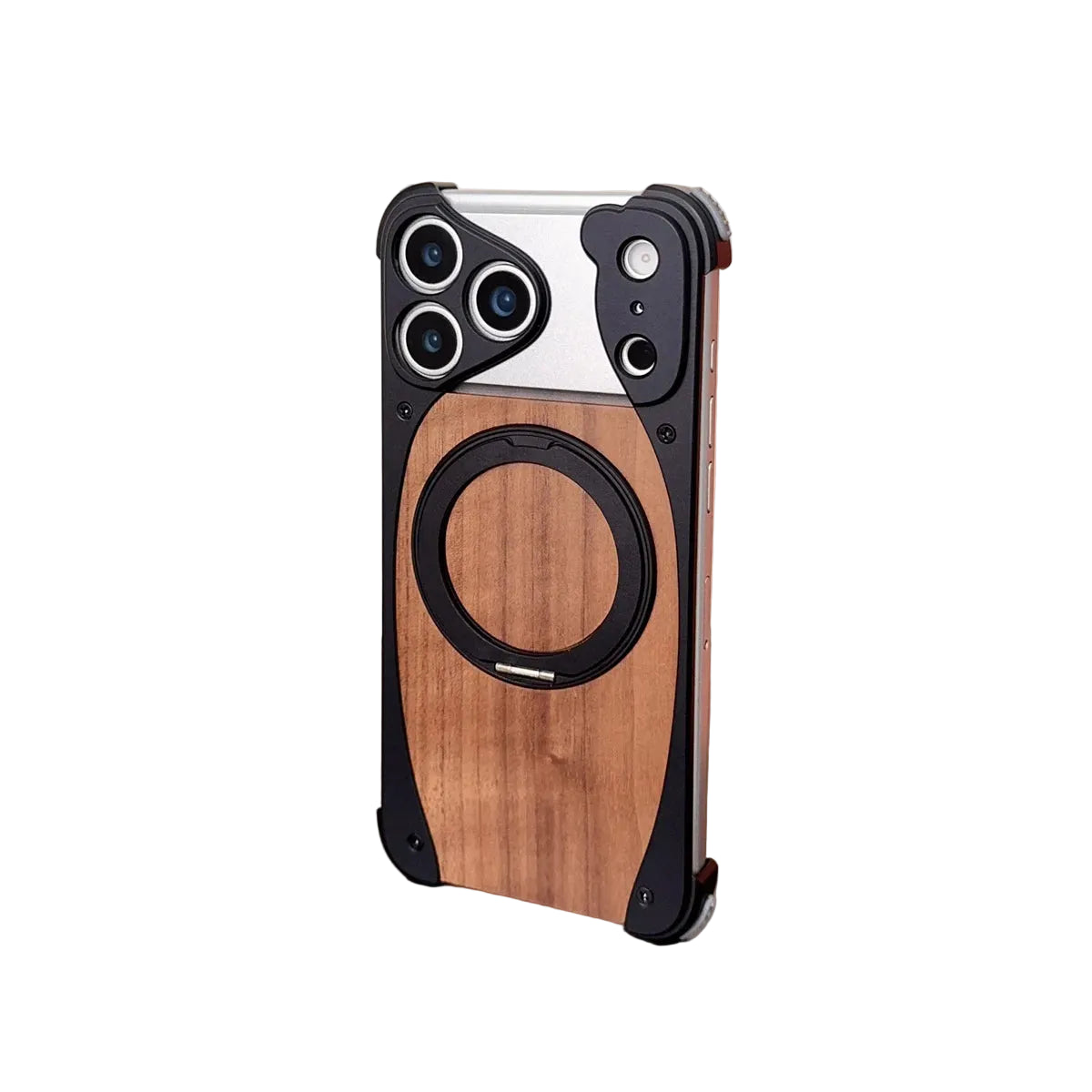 Walnut Wood & Aluminum MagSafe Case for iPhone 17 Pro / Pro Max