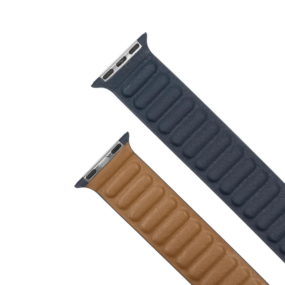 Magnetic Leather Link Band for Apple Watch