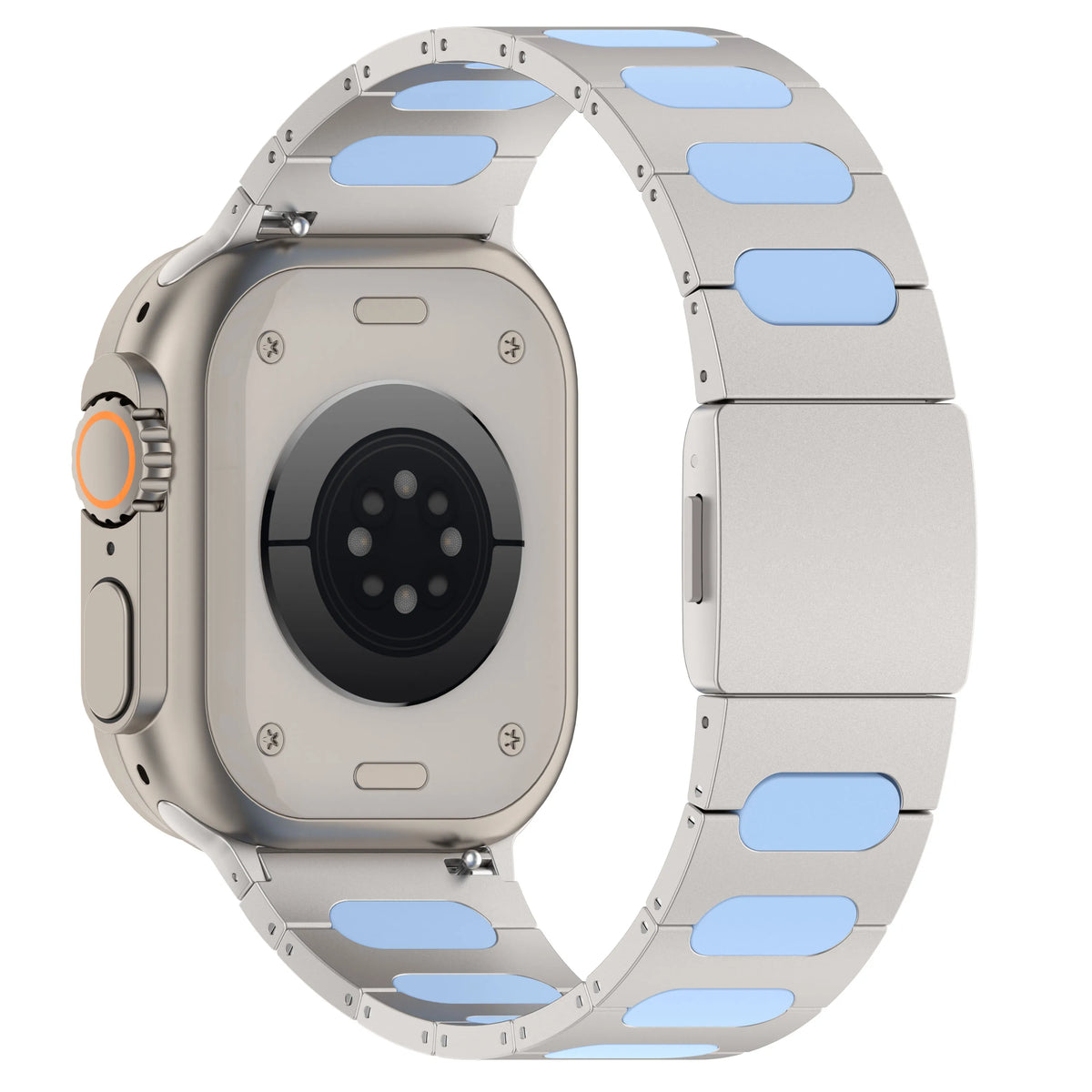Metal and Silicone Hybrid Bracelet for Apple Watch