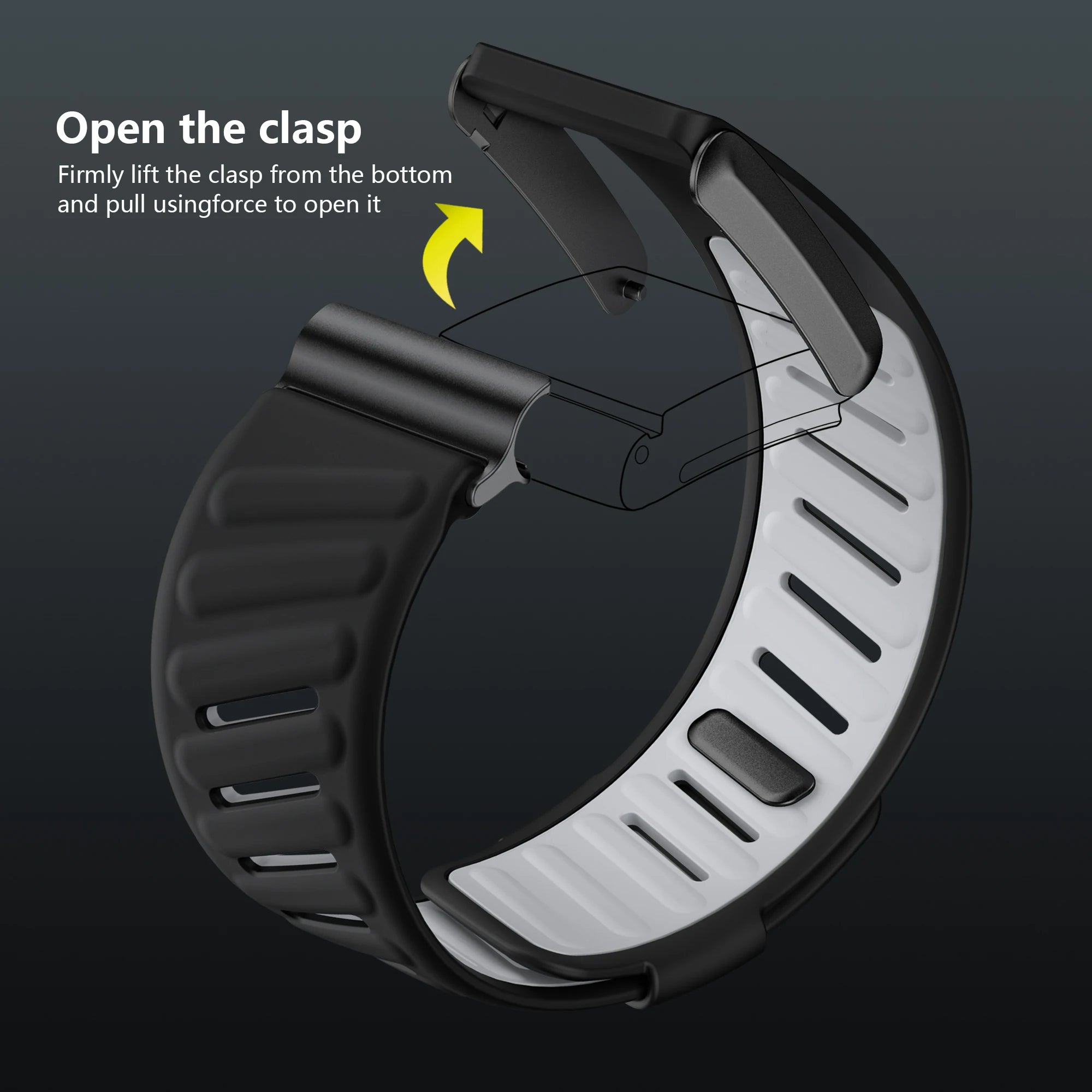 Two-Color Silicone Sports Watch Strap for Whoop 4.0