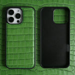 Premium Crocodile Pattern Genuine Leather Case for iPhone 16 Series