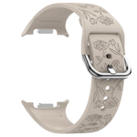 Floral Engraved Silicone Strap for Samsung Galaxy Watch 8 & Galaxy Watch 8 Classic