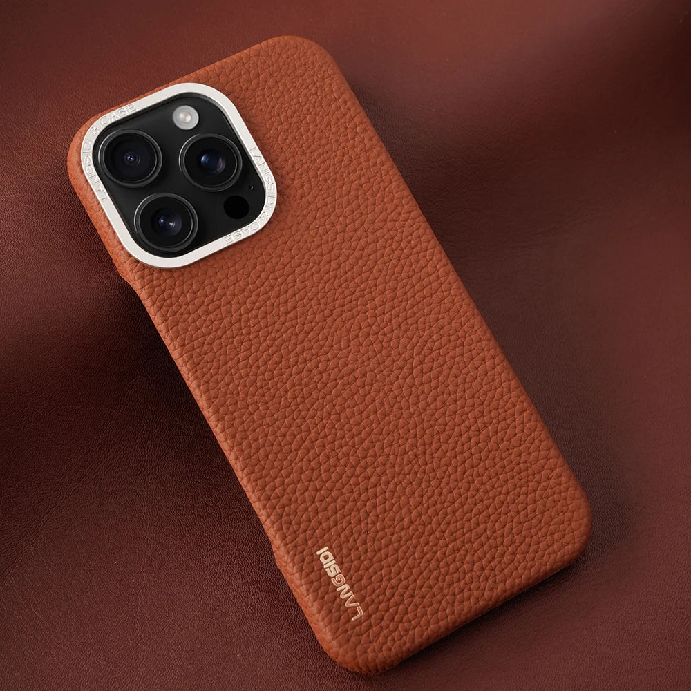 Genuine Leather MagSafe Case for iPhone 15 Pro / iPhone 15 Pro Max