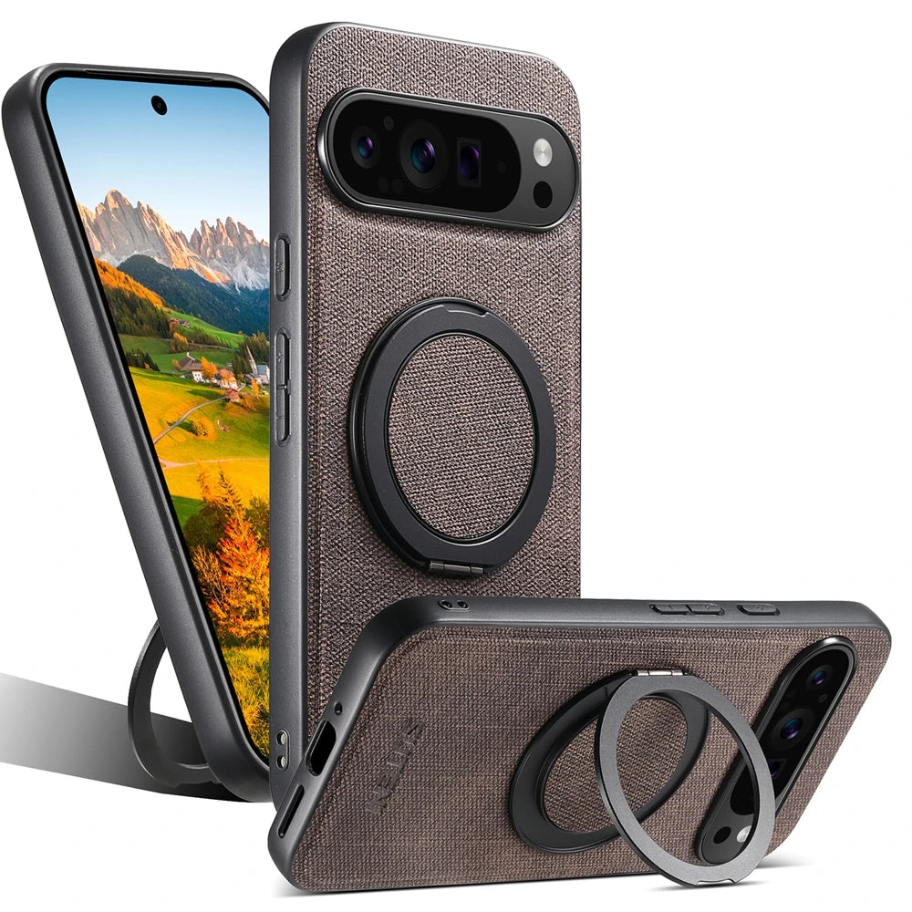 Google Pixel 9 Series Denim Magnetic Case with 360° Ring Bracket & Kickstand
