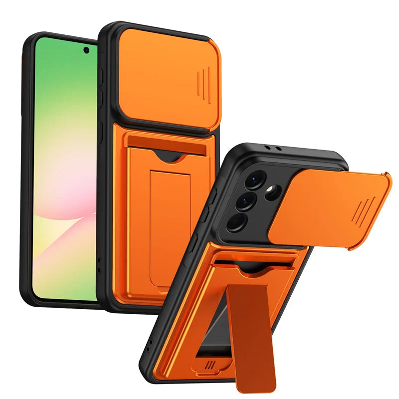 Camera Protection Kickstand Card Case for Samsung Galaxy A26