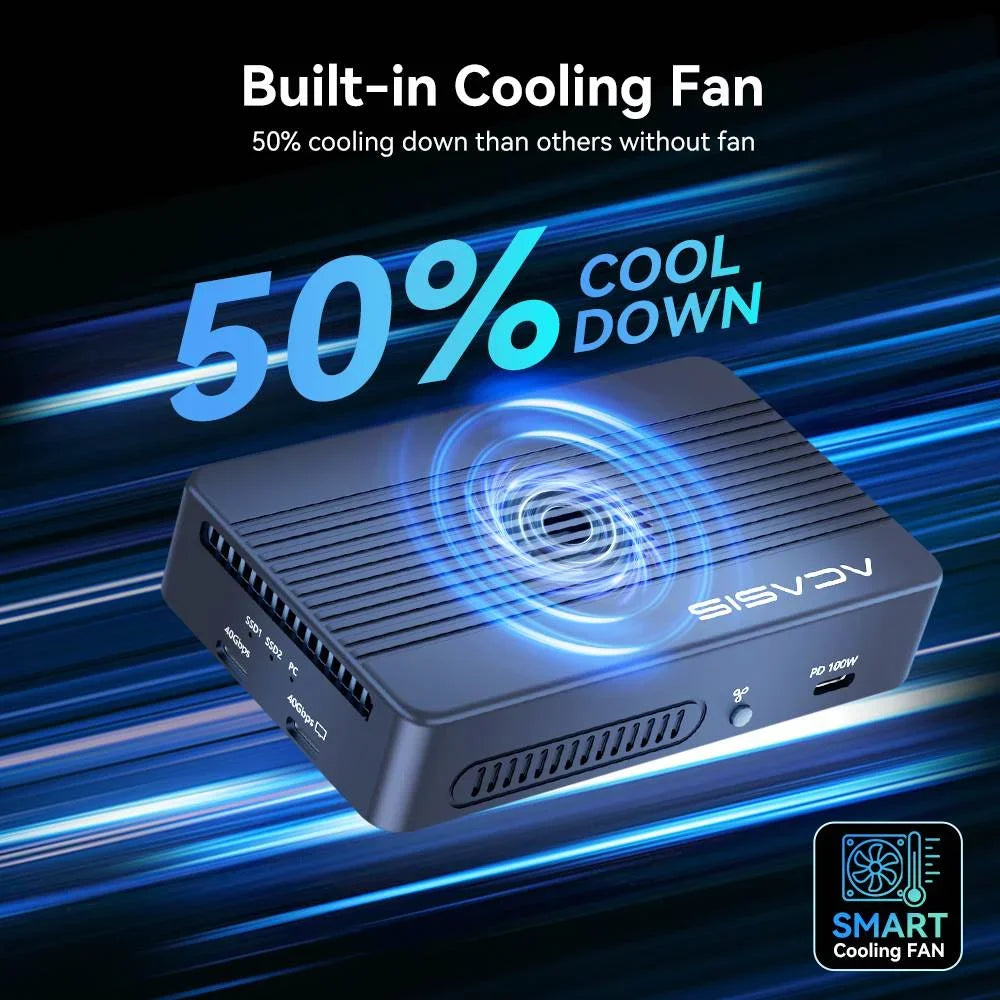 Acasis 6-Port USB-C Dock with NVMe SSD Enclosure