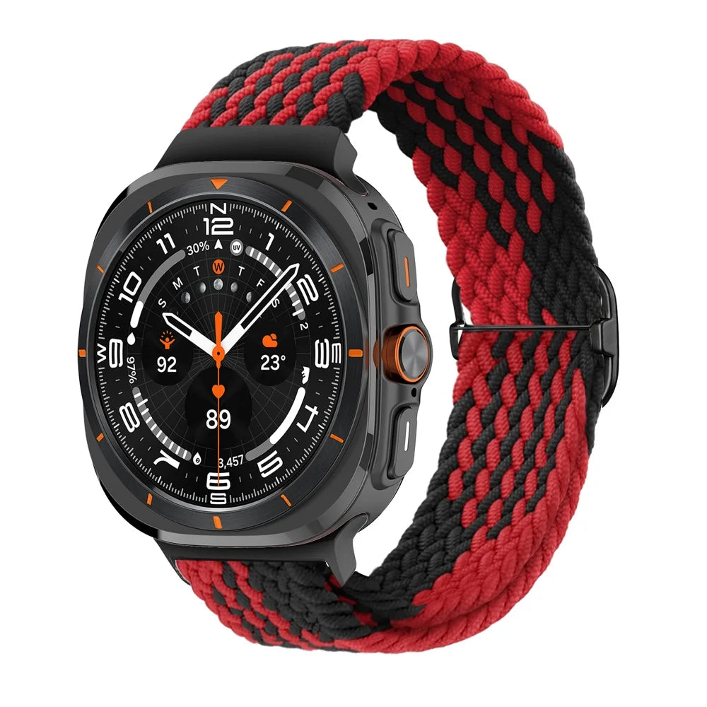 Nylon Woven Adjustable Buckle Watch Band for Samsung Galaxy Watch Ultra 2