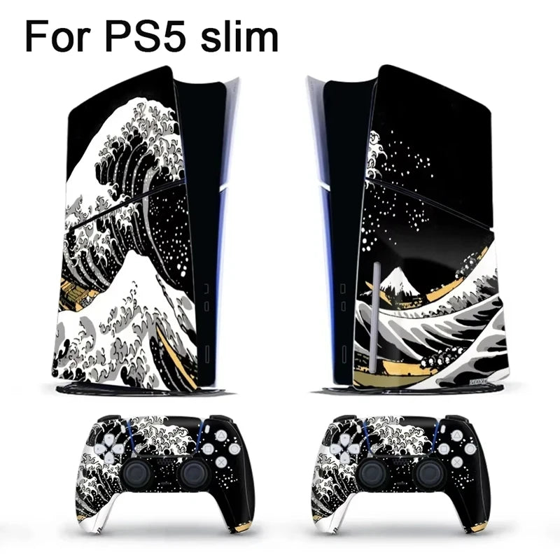 PlayStation 5 Slim Vinyl Skin With Controller Wraps