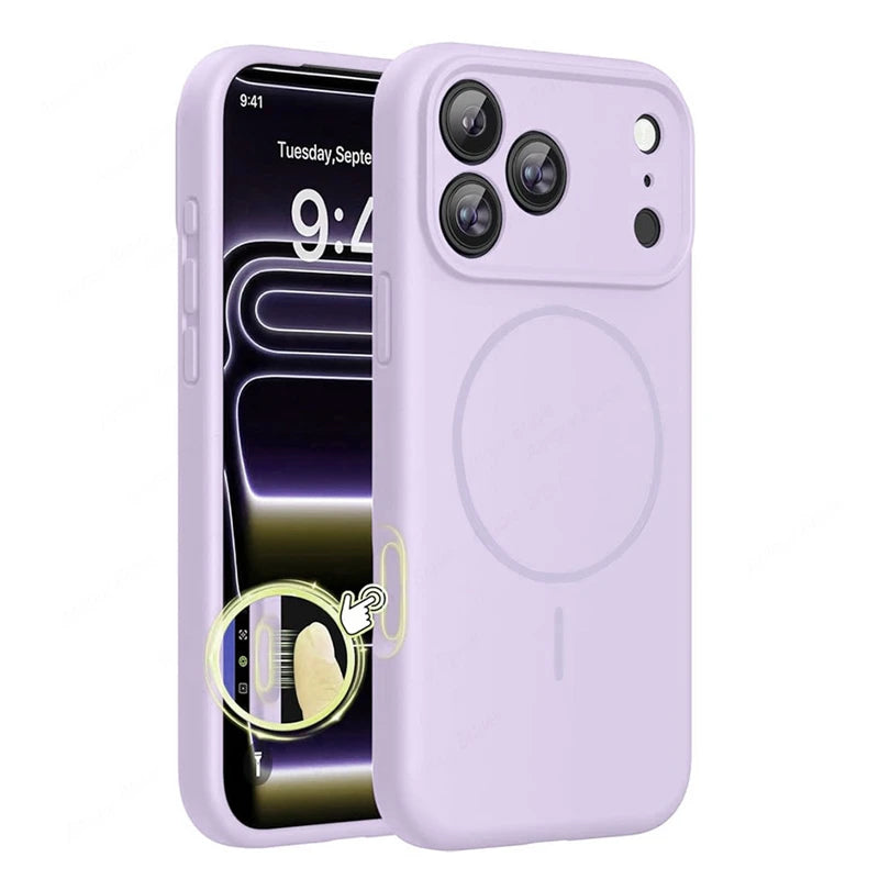 Soft-Touch Liquid Silicone MagSafe Case for iPhone 17 Series