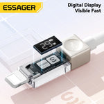 Essager PD 29W Fast Charging USB-C to Lightning Cable with Digital Display