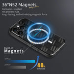 Carbon Fiber MagSafe Case with Raised Lens Protection Ring for iPhone 15 Series