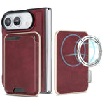 Shockproof Leather MagSafe Case with Detachable Card Holder for iPhone Duo