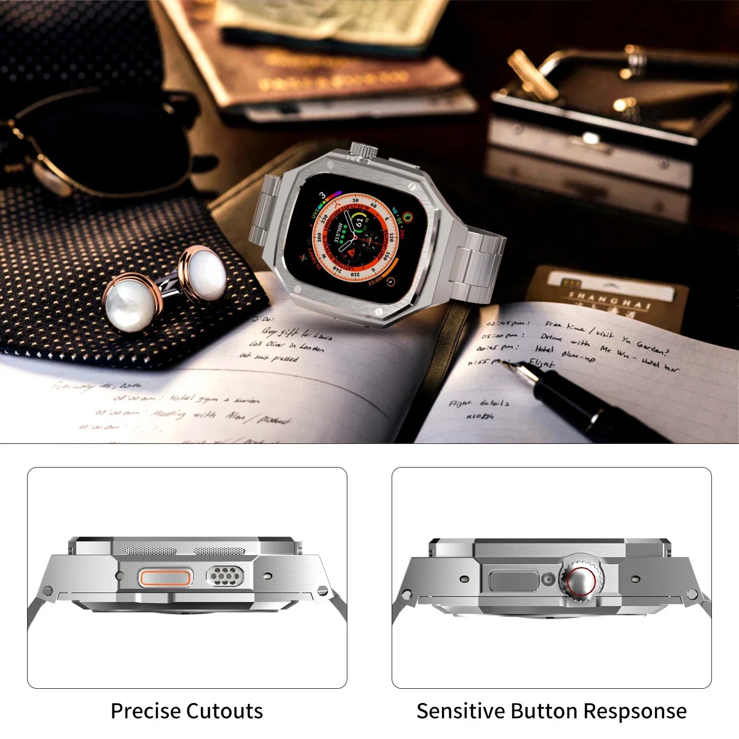 Stainless Steel Modification Kit for Apple Watch Series 10