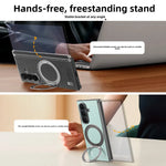 Textured Leather Shockproof Kickstand Case with 360° Rotating Ring for Samsung Galaxy Z Fold 7