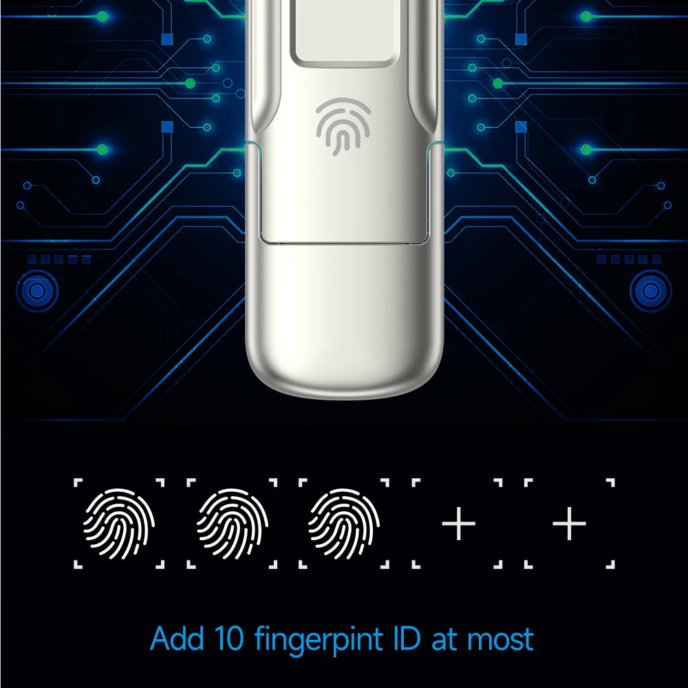 High-Speed USB 3.2 Gen 2 Flash Drive with Fingerprint & AES256 Security