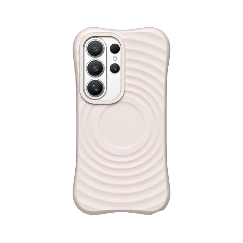 Liquid Silicone Rippled Case with Raised Screen Protection for Samsung Galaxy S26 Series