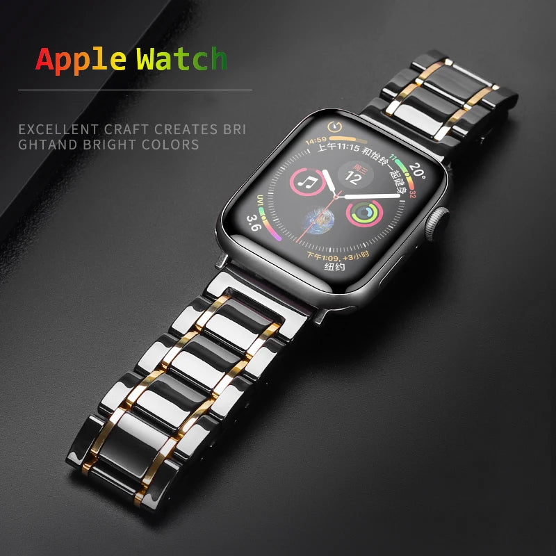 Fashion Ceramic Metal Wristband for Apple Watch